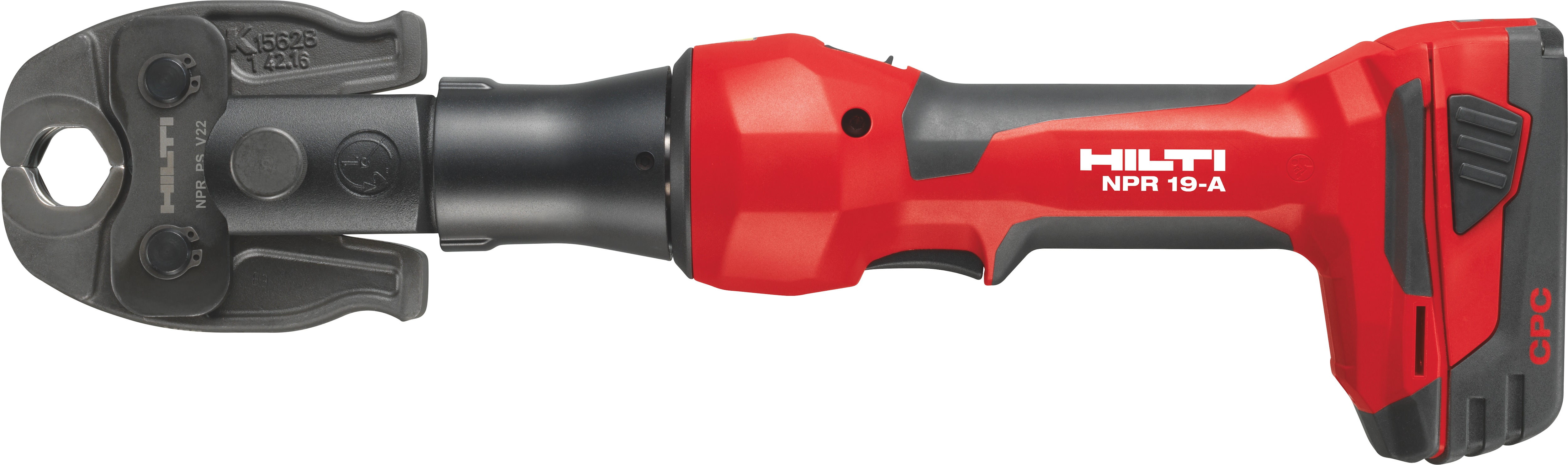 NPR 19-A cordless pipe press tool and jaw