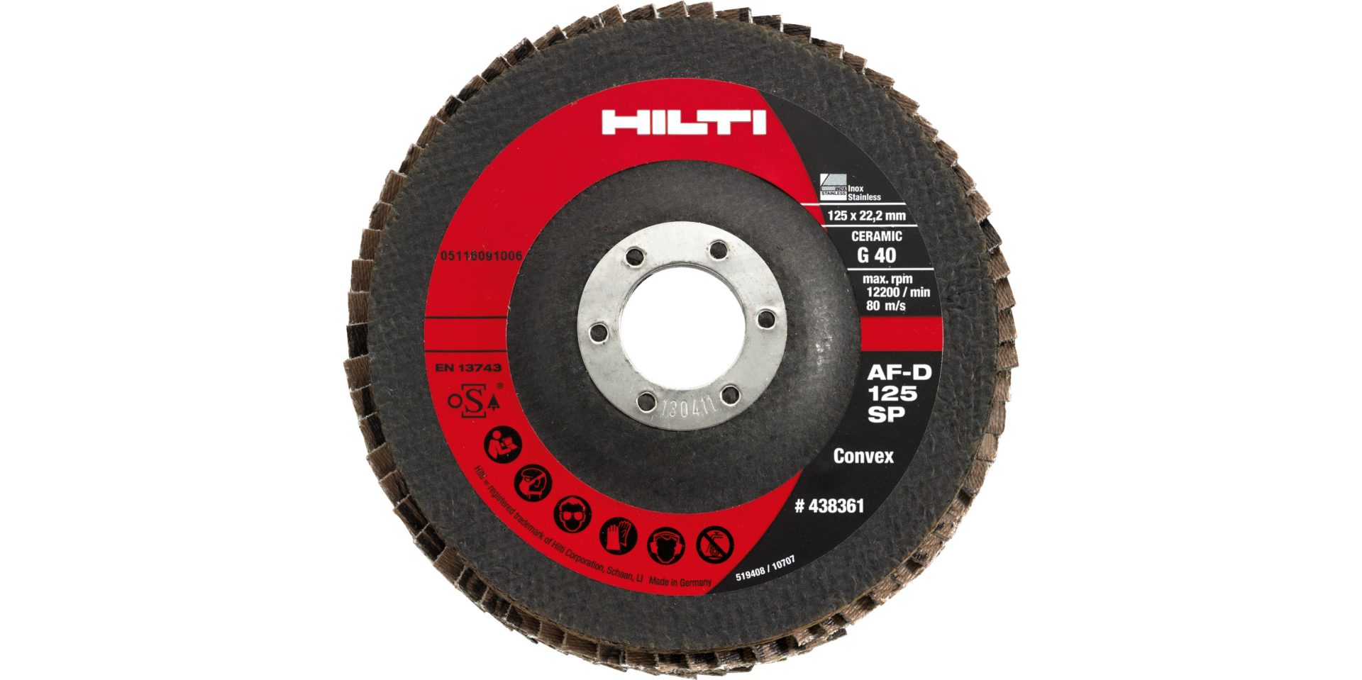 Ultimate flap disc with cooling coating for light grinding on stainless steel