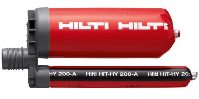 HIT-HY 200-A - huippusuorituskykyinen injektiomassa raskaaseen ankkurointiin ja harjateräsliitoksiin Hilti SafeSet -järjestelmiin