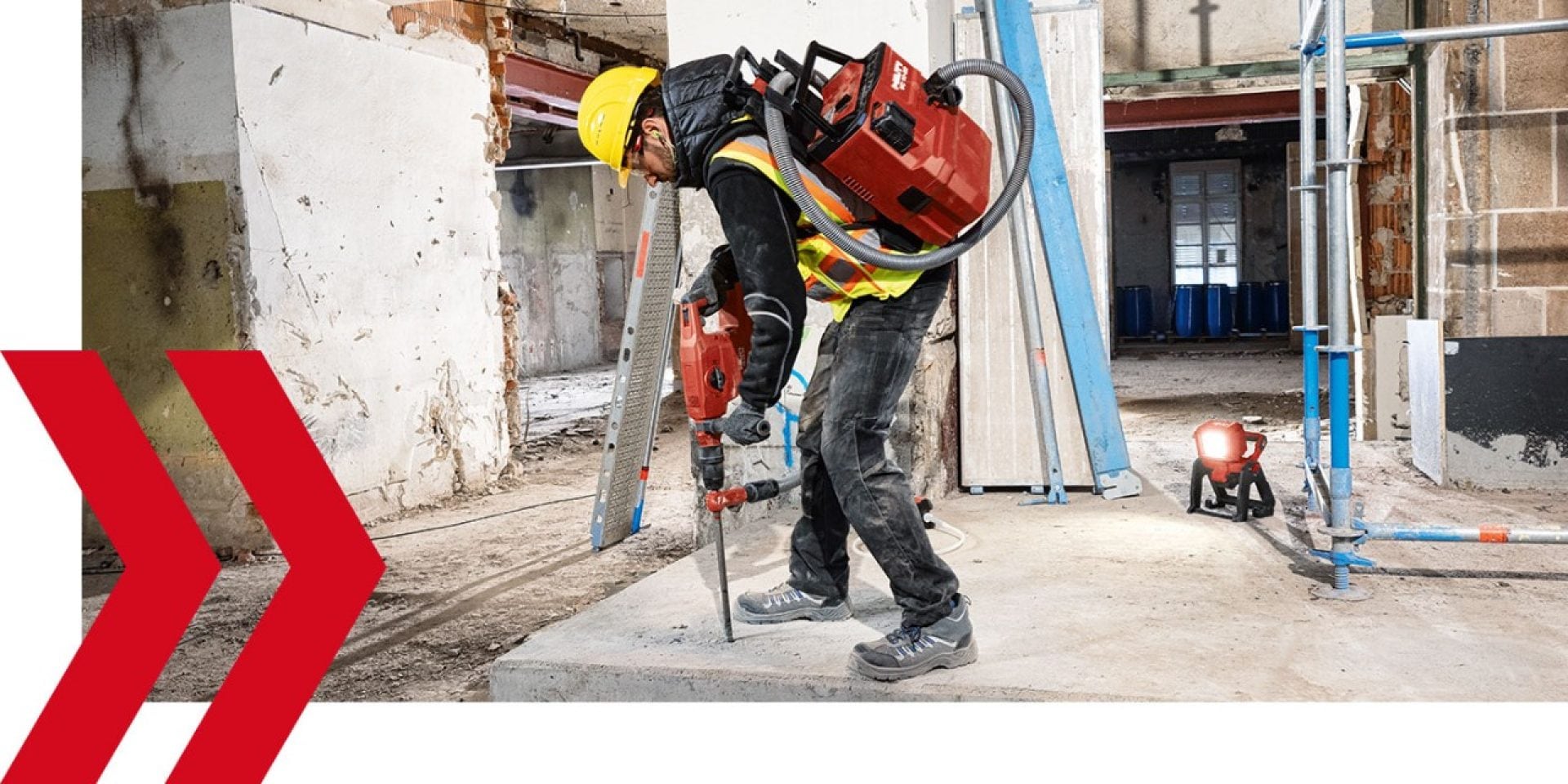 betonin porausta onteloporanterällä