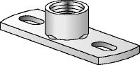 MGS 2 Hot-dip galvanised (HDG) medium-duty base plate to fasten imperial threaded rods with two anchor points