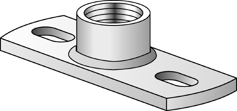 MGM 2-F Premium hot-dip galvanised (HDG) 2-hole base plate for light-duty fixed point applications (imperial)