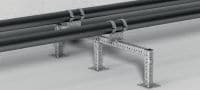 MIC-C-DH Hot-dip galvanised (HDG) baseplate for fastening MI-90 girders to concrete for heavy-duty applications Applications 1