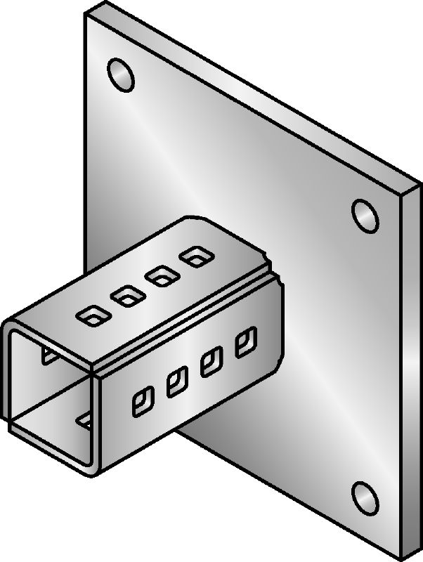 MIC-C-DH Hot-dip galvanised (HDG) baseplate for fastening MI-90 girders to concrete for heavy-duty applications