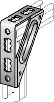 MQW-S Angle bracket Galvanised 90-degree heavy angle for connecting multiple MQ strut channels in medium/heavy-duty applications