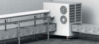 MV-LDP-L Tukeva kuormituksen jakolevy säädettävällä kulmalla ilmastointilaitteiden, huoltosiltojen, tuuletuskanavien, putkien tai kaapelihyllyjen asentamiseksi tasakatoilla Sovellukset 1