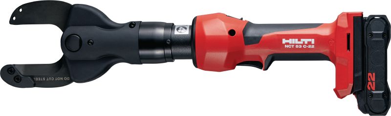 NCT 53 C-22 Akkutoiminen kupari-/alumiinikaapelien leikkuri Kupari- ja alumiinikaapelien akkutoiminen leikkuri 2” │ 50 mm:iin saakka (Nuron-akkualusta)