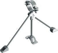 MFP-L2 Fixed point light Galvanised fixed point, braced on both sides, for light-duty applications up to 4 kN