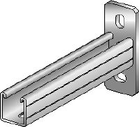 MQK-41/3 Galvanised bracket with a 41 mm high, 3 mm thick single MQ strut channel