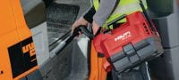 VC 5-22 Akkukäyttöinen pölynimuri Kompakti, kannettava akkutoiminen pölynimuri nopeaan siivoukseen rakennustyömailla ja työpajoissa (Nuron-akkualusta) Sovellukset 2