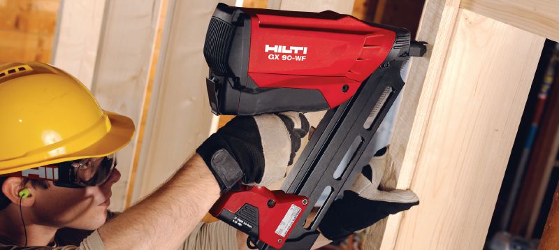 GX-WF Bright smooth nails Bright, smooth framing nail for fastening wood to wood with the GX 90-WF nailer Applications 1