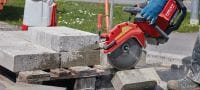DSH 700-22 Akkutoiminen leikkuri (takakahva) Kestävä, takakahvan akkutoiminen leikkuri betonin, metallin ja muurauksen käsittelyyn (Nuron-akkualusta) Sovellukset 2