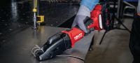 SSH 6-22 Akkumetallileikkuri Akkutoiminen kaksoisleikkuri nopeaan metallilevyn ja profiilien leikkaukseen 2,5 mm:iin │12 Ga asti – Hilti SSH CS -terät mukana (Nuron-akkualusta) Sovellukset 2
