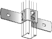 MQB-F Clamp (strut to concrete) Hot-dip galvanised (HDG) clamp for fastening MQ strut channels to concrete