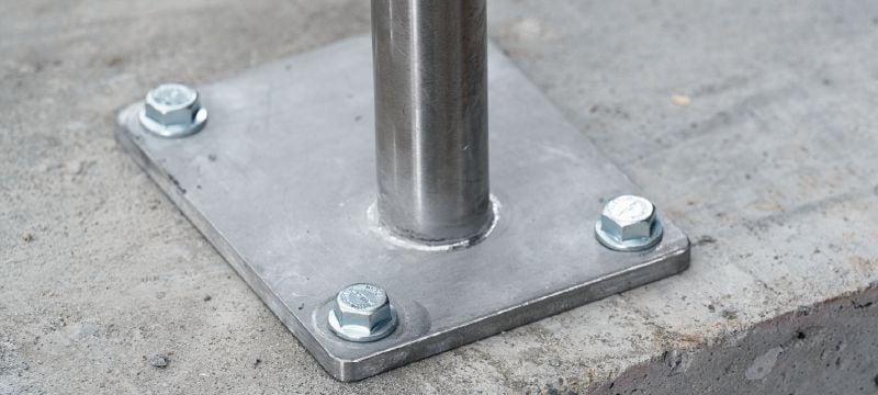 HUS4-H-ruuviankkuri Huippusuorituskykyinen ruuviankkuri nopeisiin ja edullisiin kiinnityksiin betonissa (hiiliteräs, kuusiokanta) Sovellukset 1