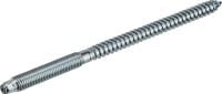 HSW Hanger bolt Galvanised hanger bolt for anchoring wood structures to wood using pre-installed HCW connectors