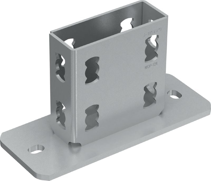 MQP-124 Channel foot Galvanised channel foot for fastening MQ channels to concrete