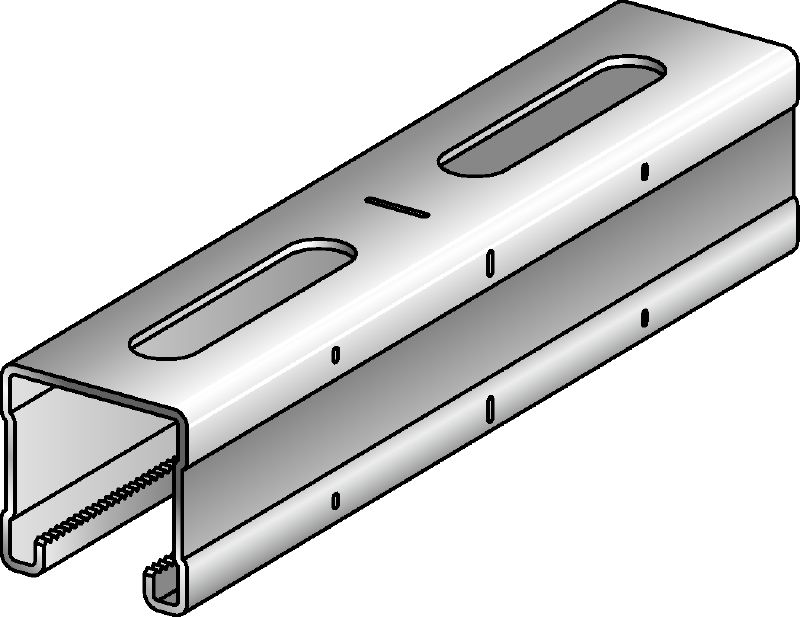 MQ-41-HDG plus Hot-dip galvanised (HDG plus) MQ installation double channel for medium-duty applications