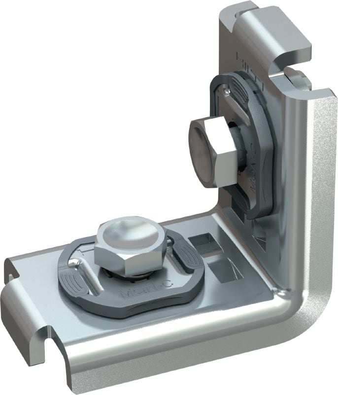 MQW-H2-CP Pre-assembled angle Ultimate galvanised pre-assembled angles for fastening MQ strut channels to each other