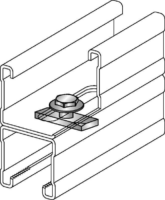 MQZ Galvanised channel tie to create double channels