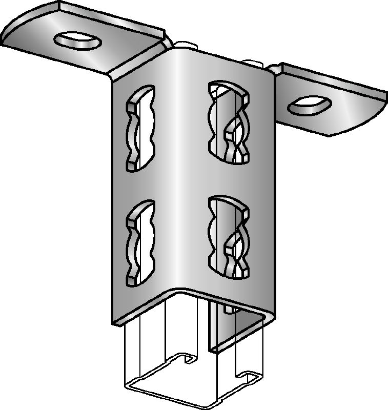 MQV 2/2 D-F Hot-dip galvanised channel foot for fastening strut channels to concrete