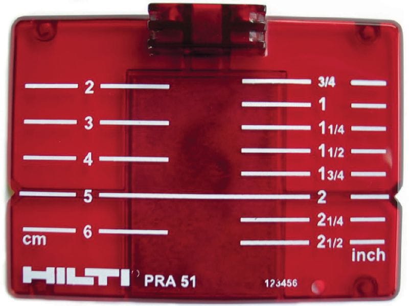 Tähtäinlevy PRA 51 (CM/IN) 