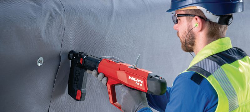 DX 6 Powder-actuated nailer kit Fully automatic powder-actuated nailer – wall and formwork kit Applications 1