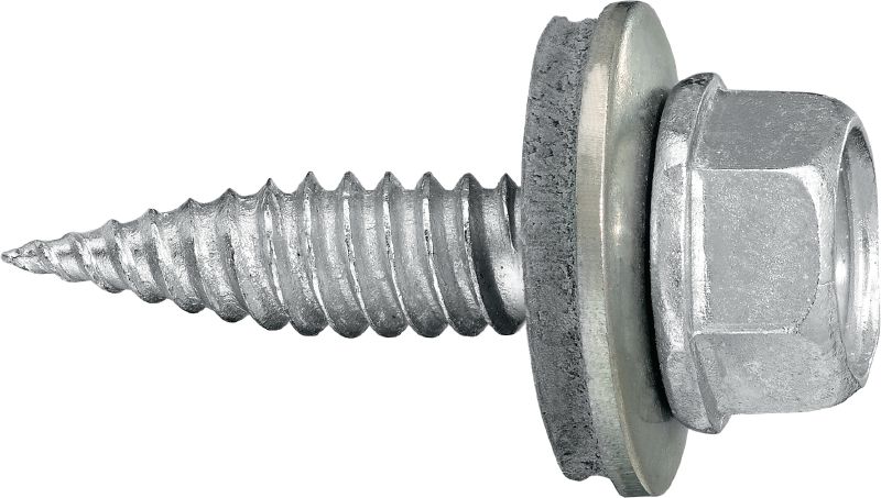 S-MS 41/51S itseporautuvat profiilipeltiruuvit Itseporautuva ruuvi (ruostumatonta terästä A2) aluslevyllä ohuiden metallilevyjen lastuamattomaan kiinnitykseen (maks. 2 x 1,0 mm)