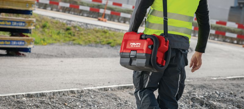 VC 5-A22 akkutoiminen pölynimuri 22 V johdoton, kompakti ja kannettava pölynimuri työmaakäyttöön – ensiluokkainen liikkuvuus ja käyttömukavuus Sovellukset 1