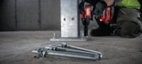 HAS 5.8 metrin ankkuritanko Ankkuritanko injektoitavaan hybridi-/epoksiankkurointiin betoniin ja muuraukseen Sovellukset 1