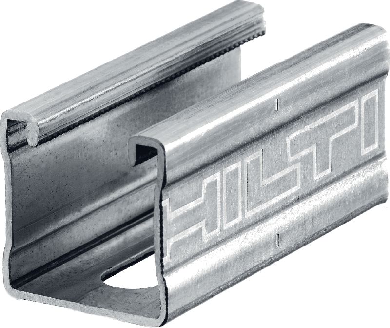 MQ-41-RA2 channel Stainless steel (A2) 41 mm high MQ strut channel for medium-duty applications