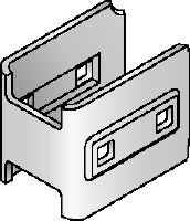 MIQC-SC Connector Hot-dip galvanised (HDG) connector used with MIQ baseplates that allow for free positioning of the girder