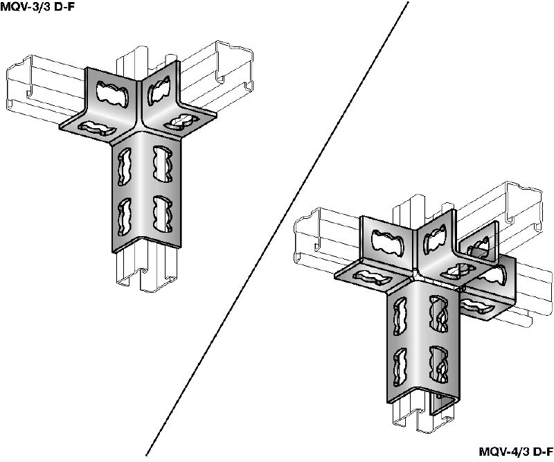 MQV-3D-F-työntöpainike Kuumasinkitty (HDG) työntöpainike kolmiulotteisiin rakenteisiin