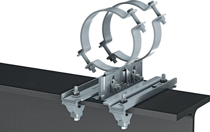 MP-PS Beam sliding connector gauge Beam connectors for attaching MP-PS pipe shoes to steel beams