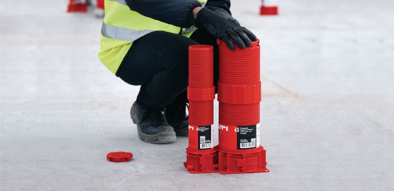 CFS-CID Firestop cast-in device One-step firestop cast-in solution for pipe floor penetrations Applications 1