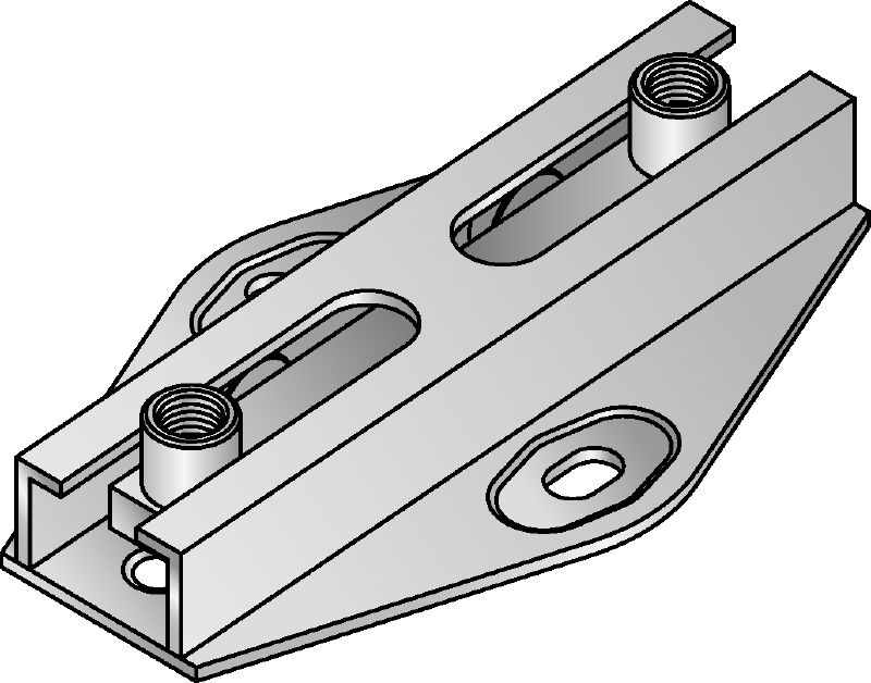 MRG-D6-F Roll connector (double) Premium hot-dip galvanised (HDG) double roll connector for heavy-duty heating and refrigeration applications