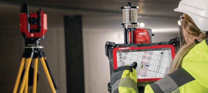 PLT 400-2 Rakentamisen suunnitteluväline Monipuolinen ja helppokäyttöinen rakentamisen suunnitteliväline yhden henkilön käyttöön, 2 kulman mittaustarkkuudella ja laajennetulla etäisyydellä, minkä ansiosta merkinnät onnistuvat nopeammin työmaalla Sovellukset 1