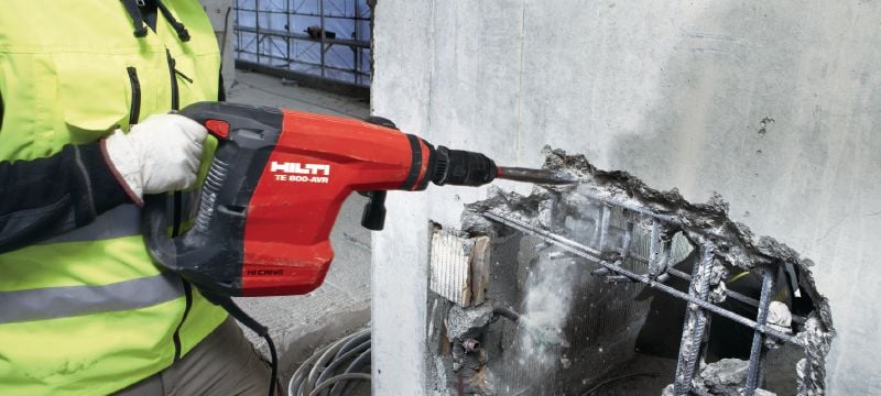 TE 800-AVR Kestävä ja suuritehoinen piikkausvasara/purkuvasara seinien ja lattioiden työstämiseen, alhainen tärinätaso ja pitkä käyttöikä Sovellukset 1