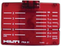 Tähtäinlevy PRA 51 (CM/IN) 