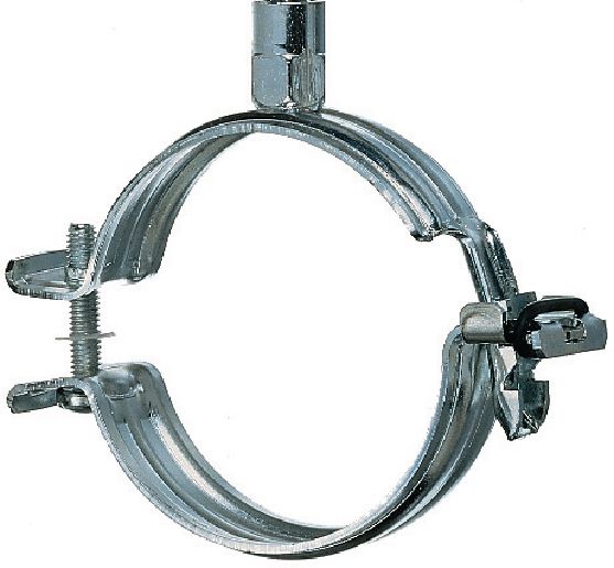 MPN-S Quick-close pipe clamp Premium galvanised pipe clamp without sound inlay for high productivity in medium-duty applications