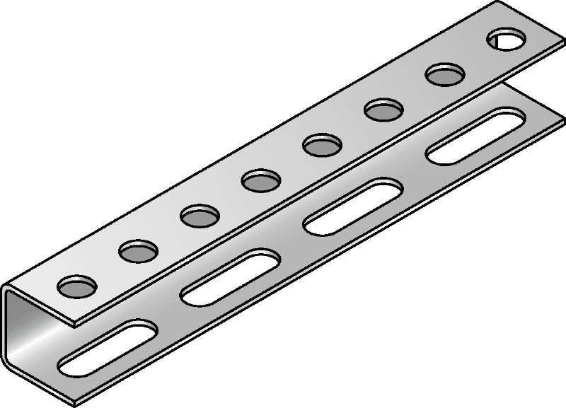 MF-U rails Galvanised mounting rails for fastening light- and medium-duty pipe support systems