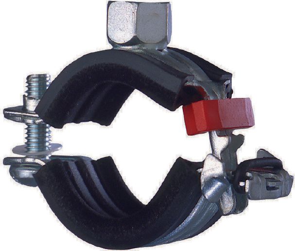 MPN-GK Quick-close pipe clamp (low friction) Ultimate galvanised slide/clamp pipe clamp with quick closure for plastic pipe applications