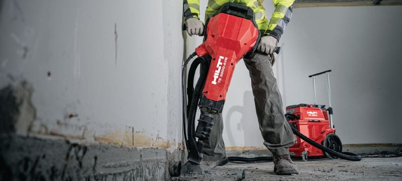 TE 3000-AVR Heavy-duty electric jackhammer Exceptionally powerful breaker for heavy-duty concrete demolition, asphalt cutting, earthwork and driving ground rods Applications 1