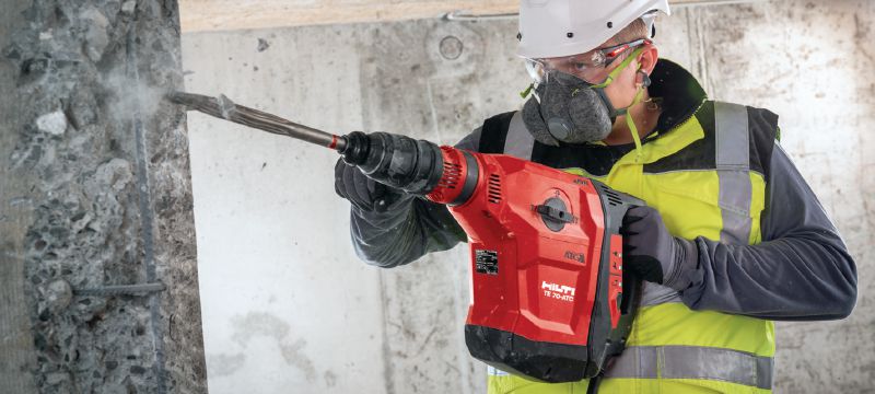 TE 70-ATC/AVR Poravasara Erittäin tehokas SDS Max (TE-Y) -poravasara vaativaan betonin poraukseen ja piikkaukseen Sovellukset 1