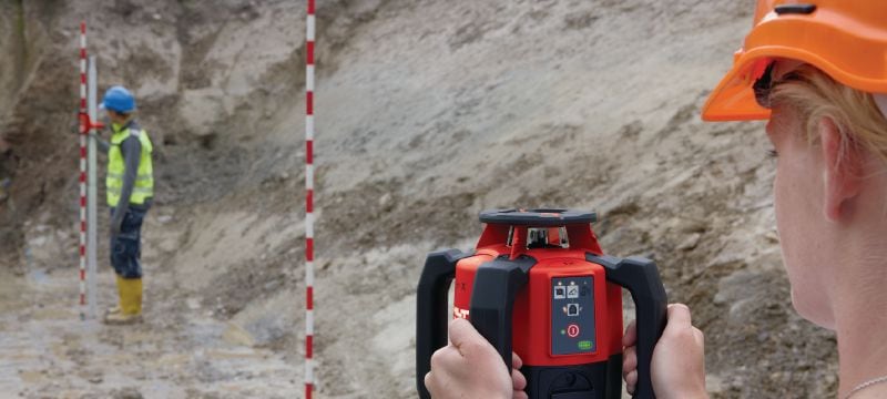 Outdoor rotary shop laser level