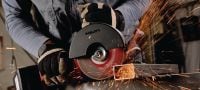 AG 150-A36 Cordless angle grinder Powerful 36V cordless angle grinder (brushless) for cutting and grinding with discs up to 150 mm Applications 1