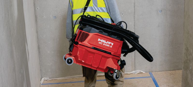 VC 20M-X M-luokan pölynpoistolaite Tehokas pölynpoistolaite sähkötyökalujen käyttöön ja työmaan siivoukseen (märkä ja kuiva), 15 litran säiliö Sovellukset 1