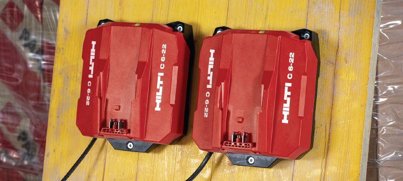 C 6-22 Nuron-pikalaturi Pikalaturi kaikkien Hilti Nuron -akkujen lataamiseen Sovellukset 1