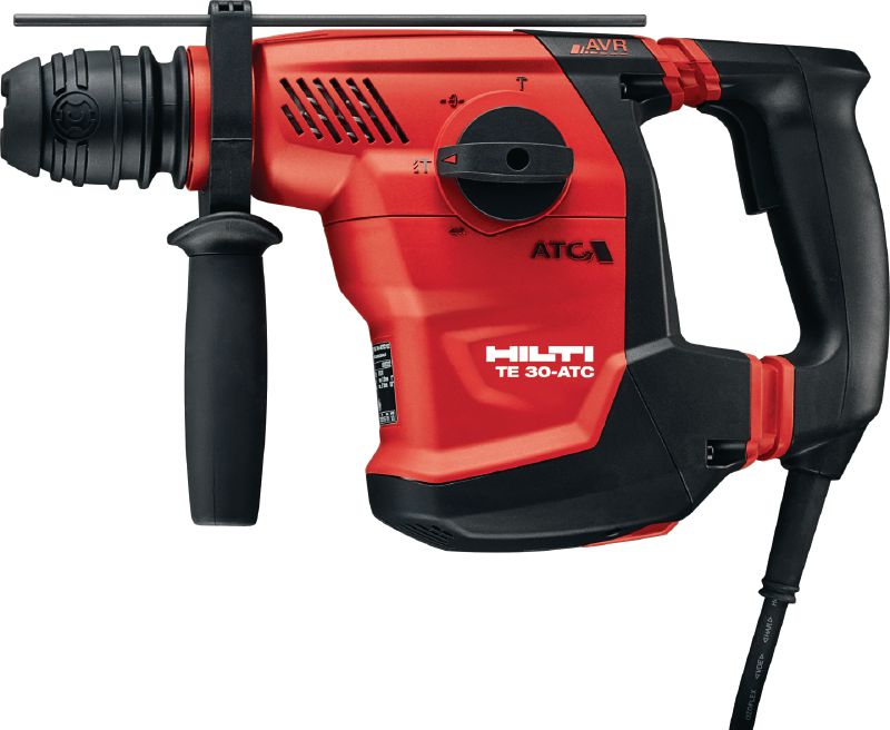 TE 30-ATC/AVR Rotary hammer Powerful SDS Plus (TE-C) rotary hammer for heavy-duty concrete drilling and corrective chiselling, with Active Torque Control (ATC) and Active Vibration Reduction (AVR)