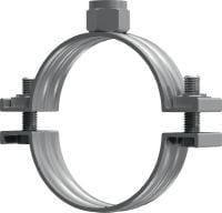 MP-M Pipe clamp heavy-duty Standard galvanised pipe clamp without sound inlay for heavy-duty piping applications (metric)